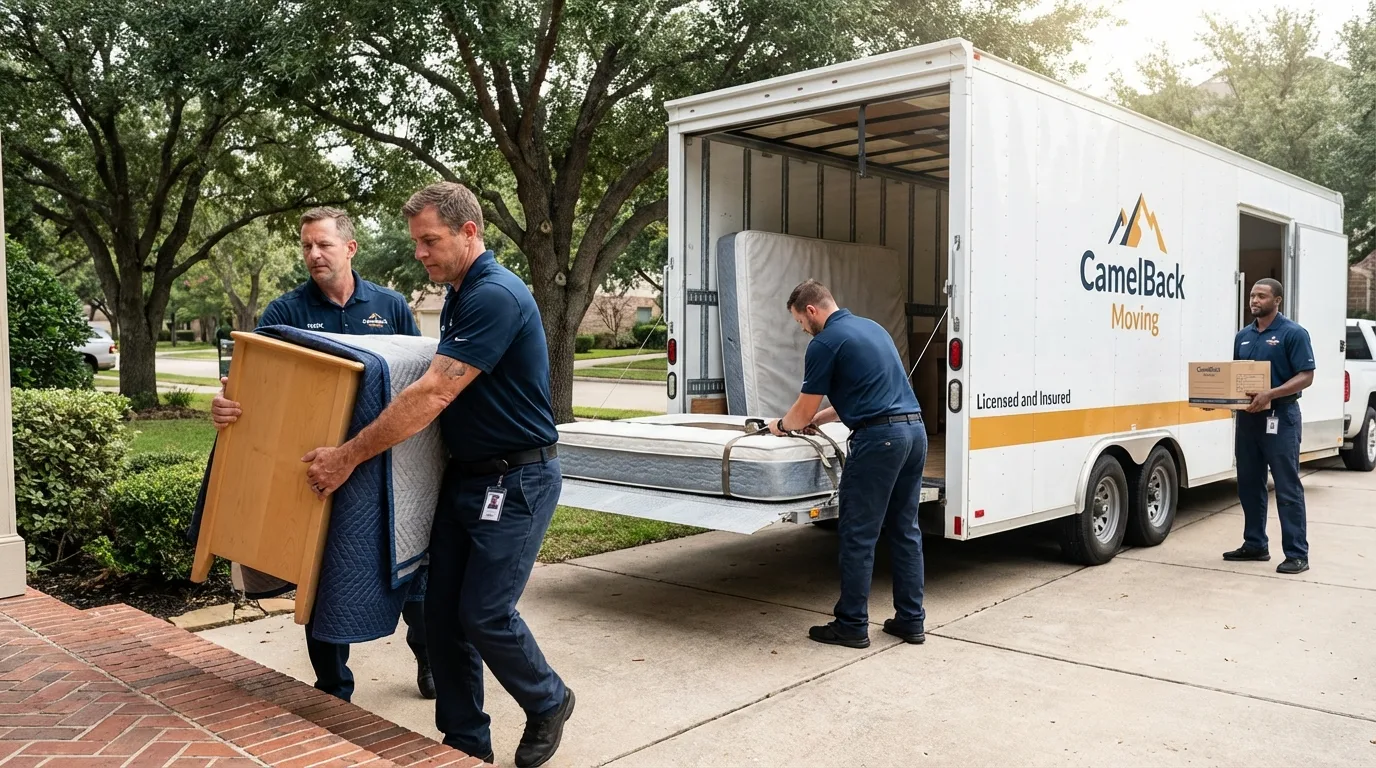 Crew loading residential truck for cross-state move from Catawissa, PA